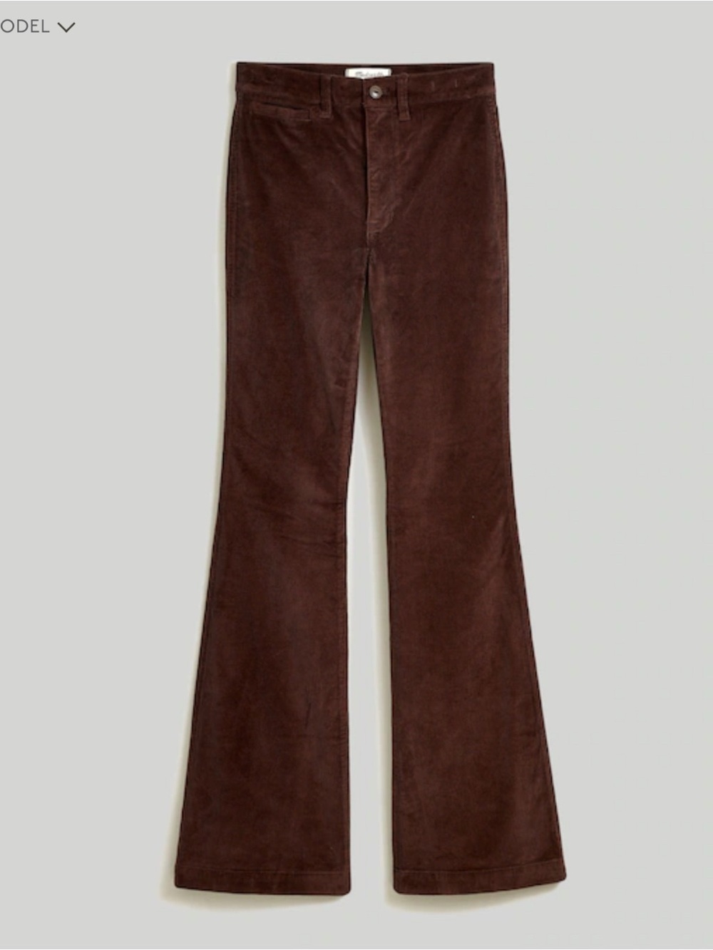 NWT Madewell Perfect Vintage Pant in Corduroy Dark Coffee 29 - Picture 5 of 10